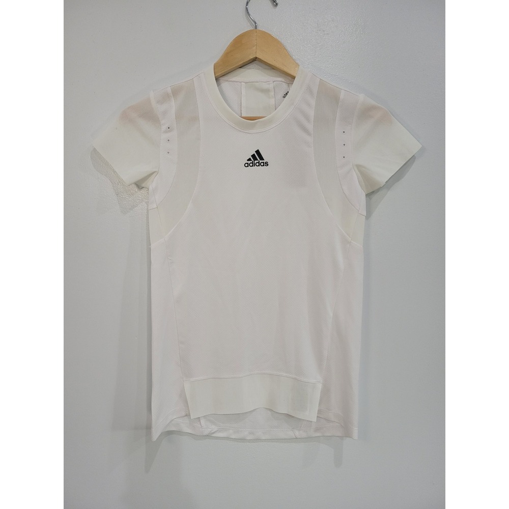 Adidas Heat.Rdy Training Tee White GL6924 Womens 2XS NWT Short Sleeve‎ Athletic